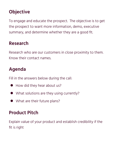 Sales Intro Call Agenda Template Word Google Doc Sales Intro Call Agenda Template Word Google Doc